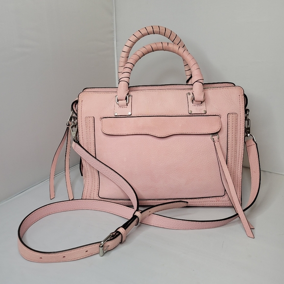 Rebecca Minkoff Medium Bree Leather Satchel Pink - Picture 7 of 16